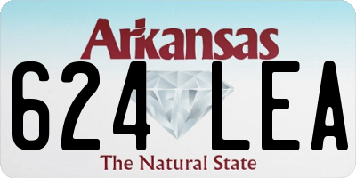AR license plate 624LEA