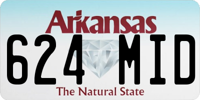 AR license plate 624MID