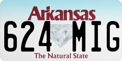 AR license plate 624MIG