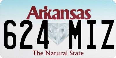 AR license plate 624MIZ