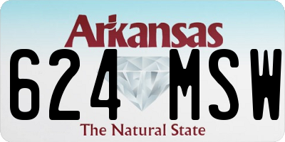 AR license plate 624MSW