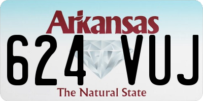 AR license plate 624VUJ