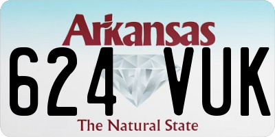AR license plate 624VUK