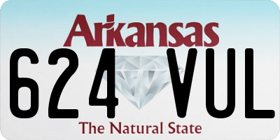 AR license plate 624VUL