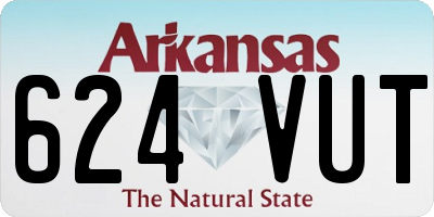 AR license plate 624VUT