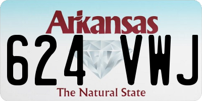 AR license plate 624VWJ