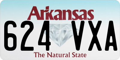 AR license plate 624VXA