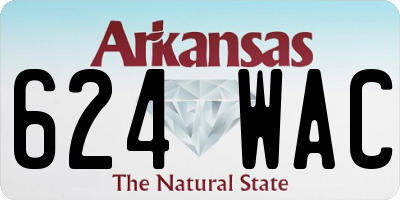 AR license plate 624WAC