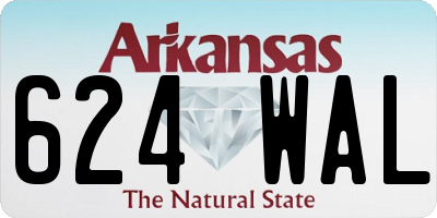 AR license plate 624WAL