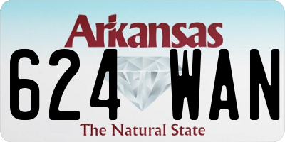AR license plate 624WAN