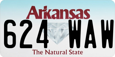 AR license plate 624WAW