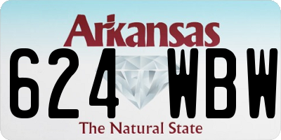 AR license plate 624WBW