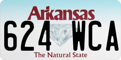AR license plate 624WCA