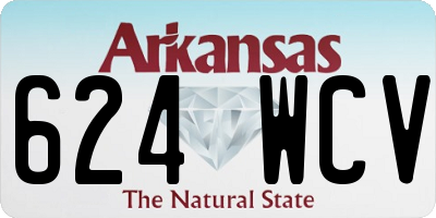 AR license plate 624WCV