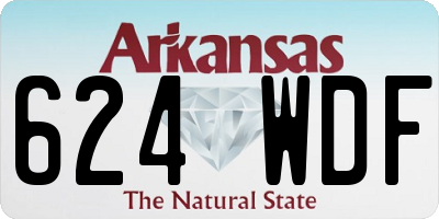 AR license plate 624WDF