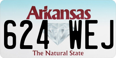 AR license plate 624WEJ