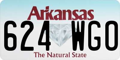 AR license plate 624WGO
