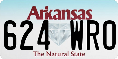 AR license plate 624WRO