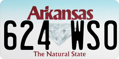 AR license plate 624WSO