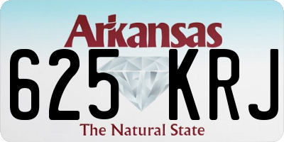 AR license plate 625KRJ
