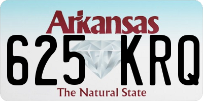 AR license plate 625KRQ
