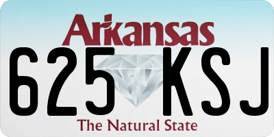 AR license plate 625KSJ