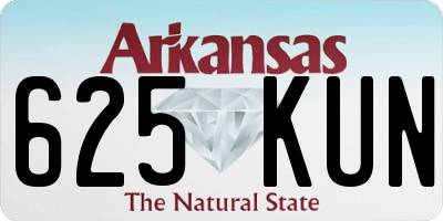 AR license plate 625KUN