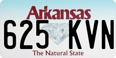 AR license plate 625KVN