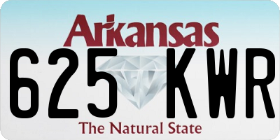 AR license plate 625KWR