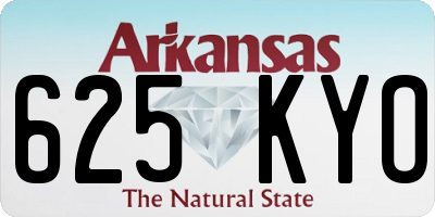 AR license plate 625KYO