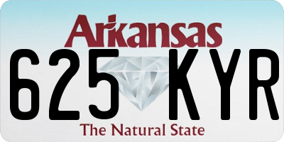 AR license plate 625KYR