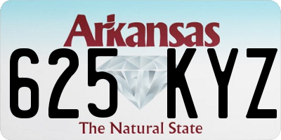AR license plate 625KYZ