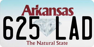 AR license plate 625LAD