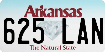 AR license plate 625LAN