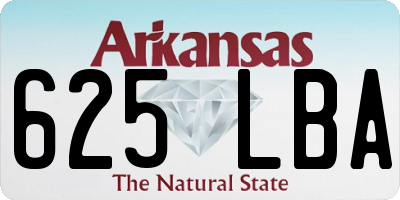 AR license plate 625LBA