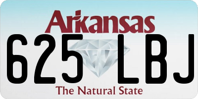 AR license plate 625LBJ
