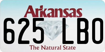 AR license plate 625LBO
