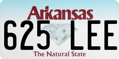 AR license plate 625LEE