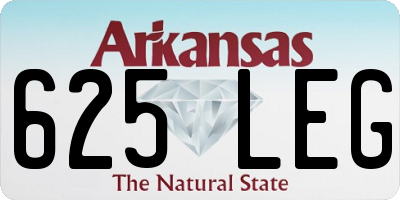 AR license plate 625LEG