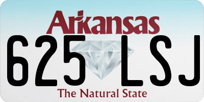 AR license plate 625LSJ