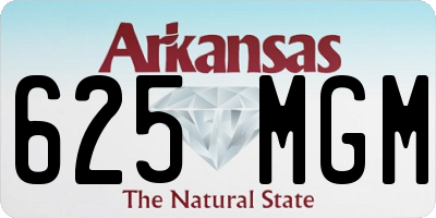 AR license plate 625MGM