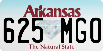 AR license plate 625MGO