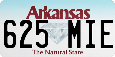 AR license plate 625MIE