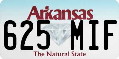 AR license plate 625MIF