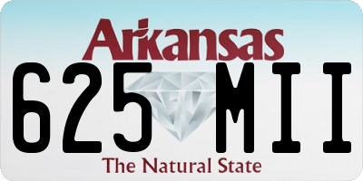 AR license plate 625MII