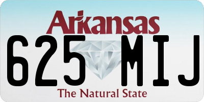 AR license plate 625MIJ