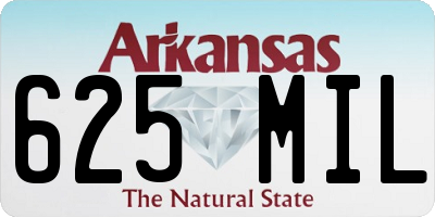 AR license plate 625MIL