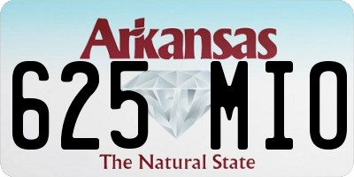 AR license plate 625MIO