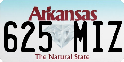 AR license plate 625MIZ