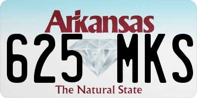 AR license plate 625MKS
